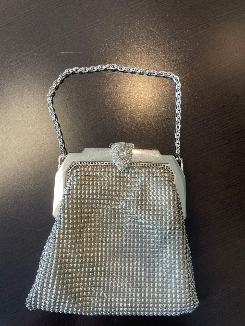 Vintage Whiting & Davis Silver Mesh Evening Purse